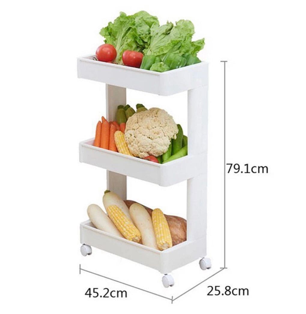 Three Layer Storage Cart, Rotating Wheels Kitchen Bathroom Organizer, Three Layer Trolley, Hairdressing Trolley Rack Mobile Shelf Three Layer Storage Cart, Rotating Wheels Kitchen Bathroom Organizer, Three Layer Trolley, Hairdressing Trolley Rack Mobile Shelf
